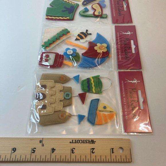 Scrapbook Embellishments Felt Stickers Beach Bee Boat Scuba Paper Crafts Cards - Picture 10 of 15